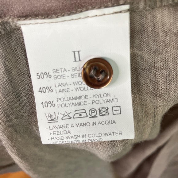 Giada Forte mini dress wool tunic NWOT 2/M taupe gray paneled breezy light - Picture 8 of 11